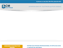 Tablet Screenshot of cmelectrique.com
